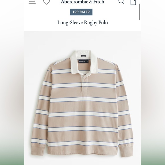 Abercrombie & Fitch Other - Men’s oversized fit Large long sleeve rugby polo